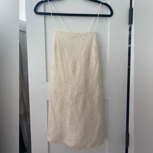 Free people cream and white sequins dress